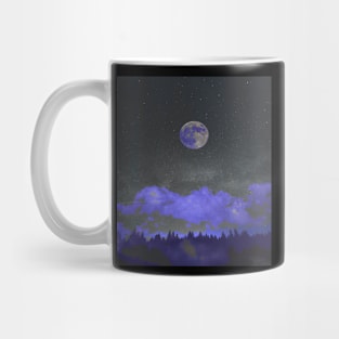 Blue Moon Spooky Night Sky Mug